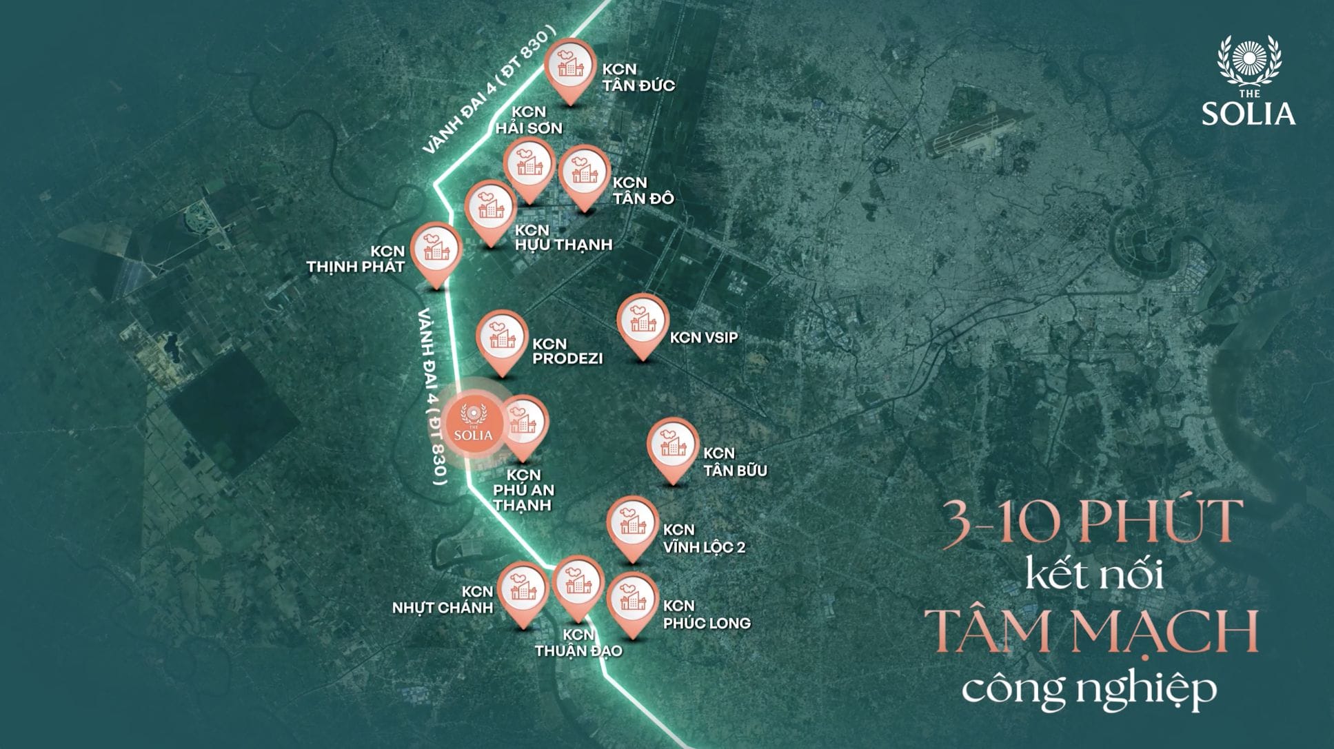 Các cụm khu công nghiệp bao bọc The Solia