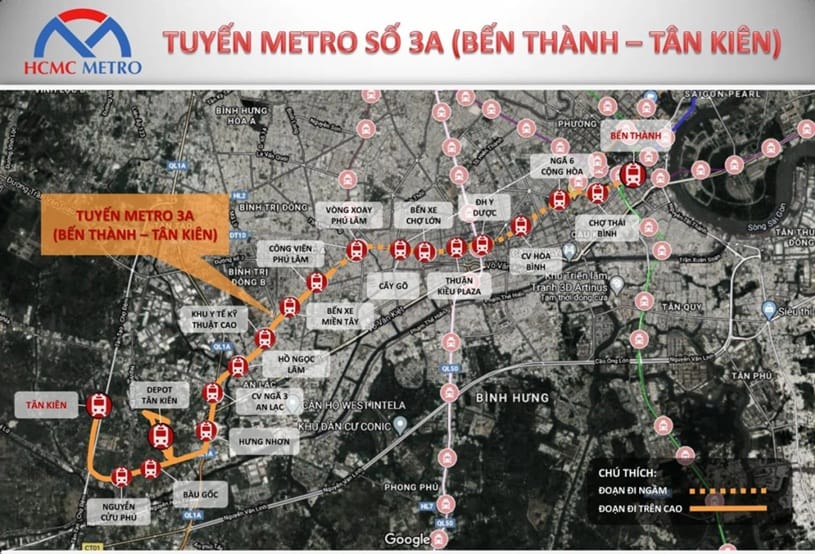 Metro 3A Bến Thành Tân Kiên The Solia