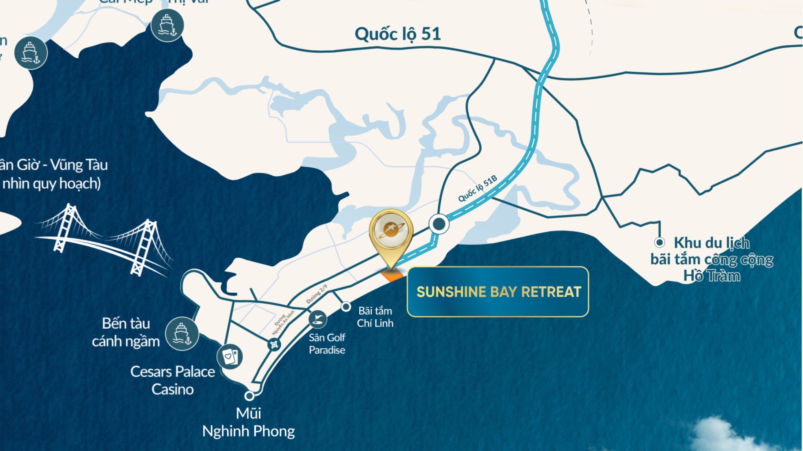 Vị trí Sunshine Bay Retreat phóng to