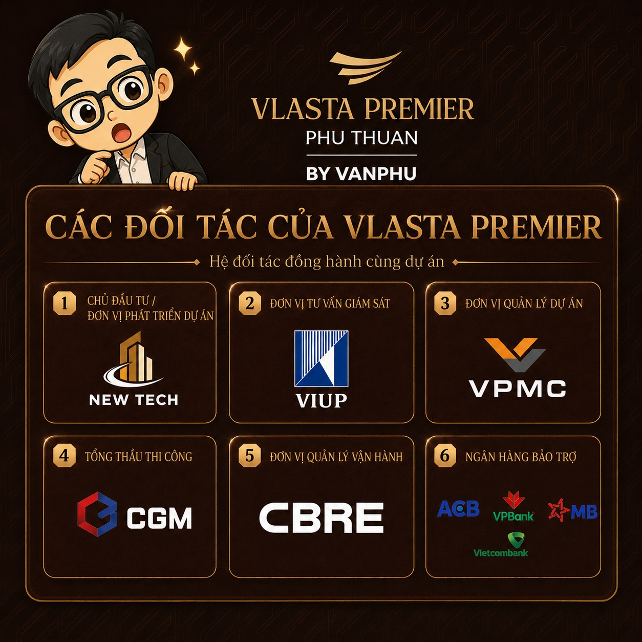 Vlasta Premier và các đối tác bảo chứng cho dự án