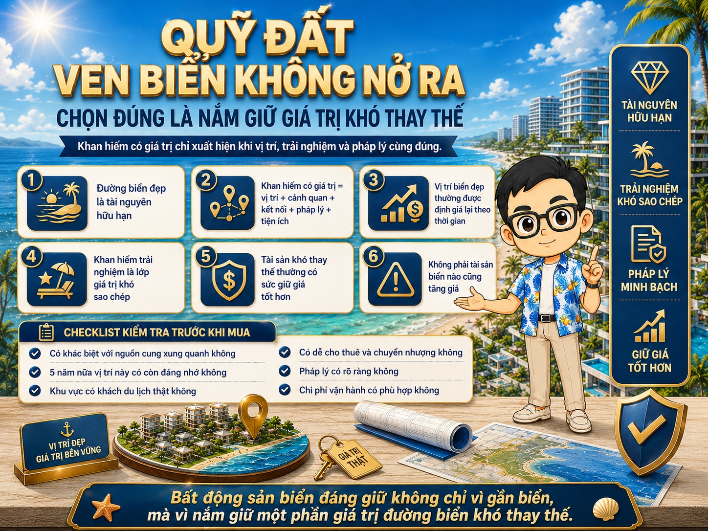Quỹ đất ven biển khan hiếm tạo nên giá trị khó thay thế cho bất động sản biển