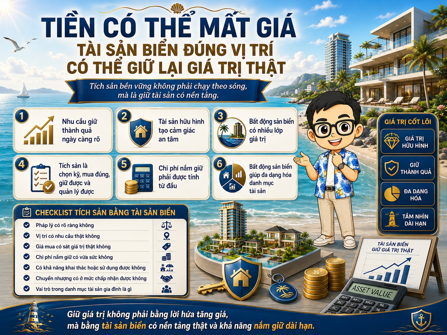 Tài sản biển đúng vị trí giúp bảo toàn giá trị tích lũy trong dài hạn