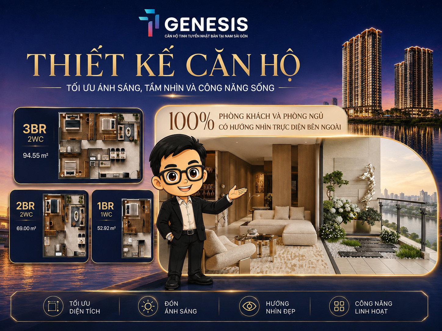 TT Genesis - Hình Đại Diện Thiết Kế Căn Hộ