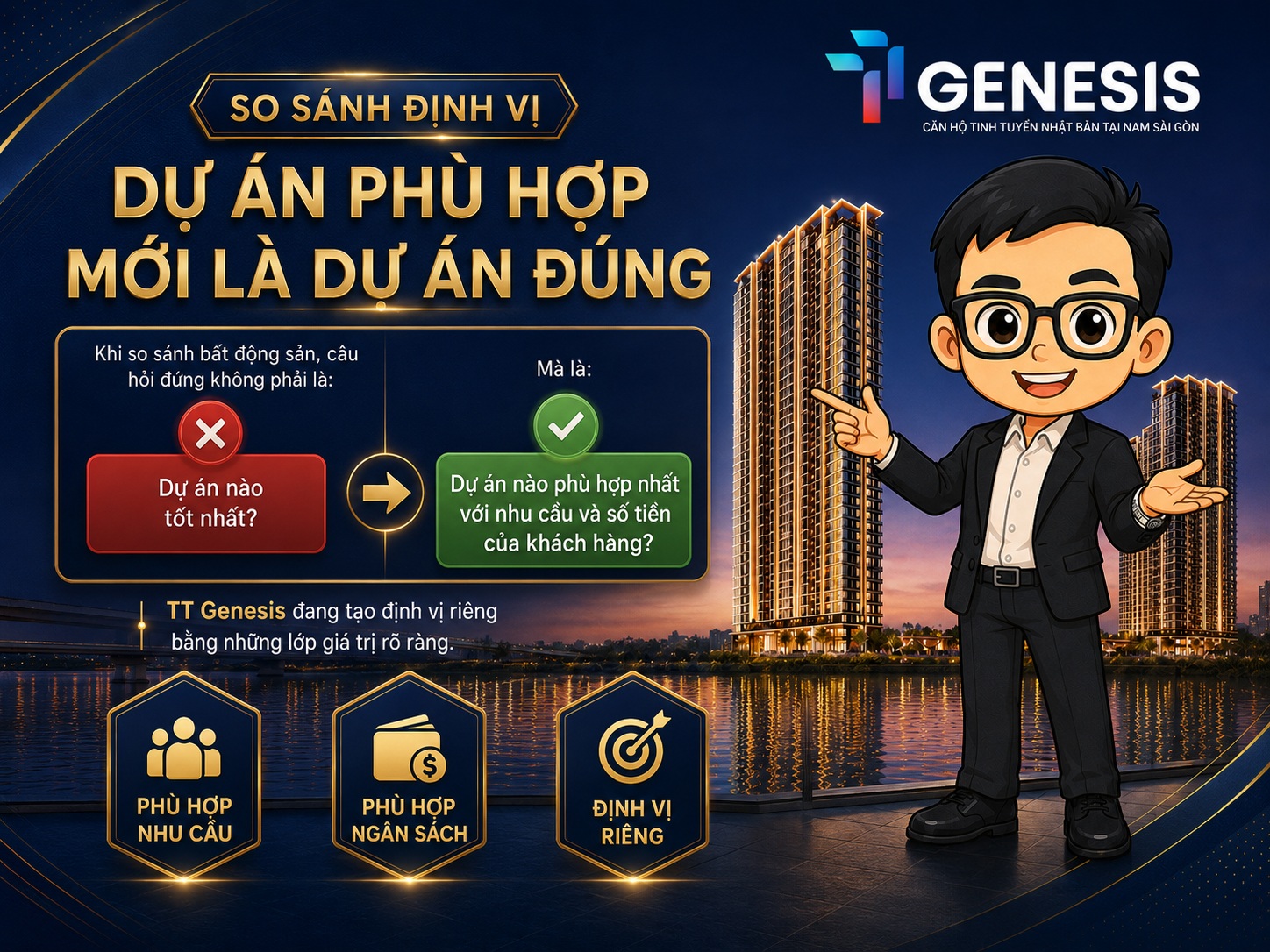 So sánh định vị và giá trị cạnh tranh của TT Genesis