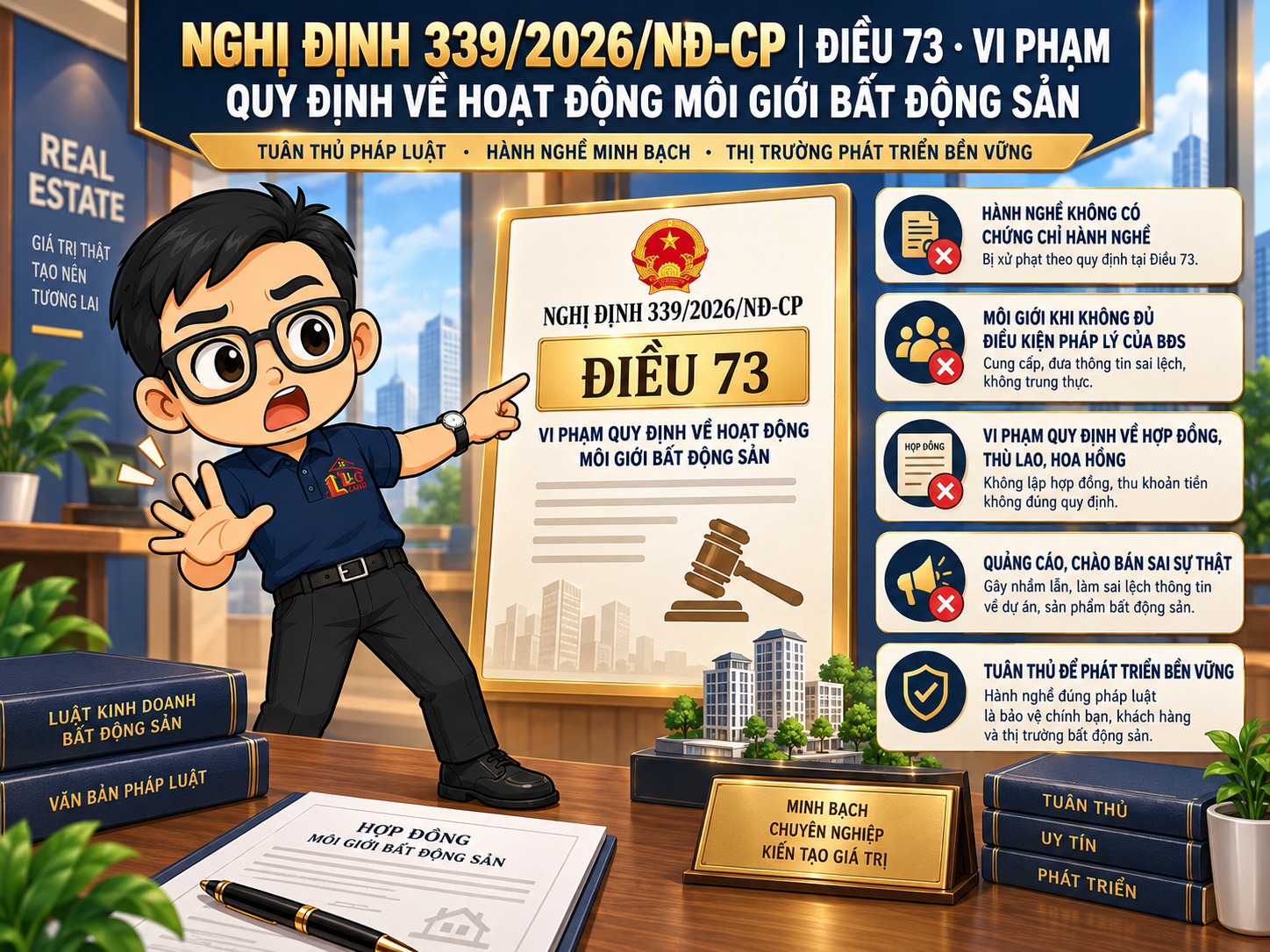 Có chứng chỉ vẫn có thể bị phạt nếu môi giới làm tự do ngoài doanh nghiệp