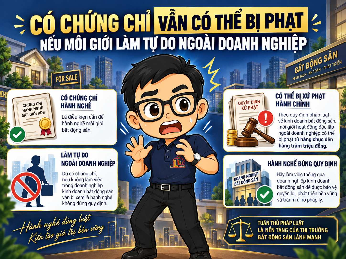 Hình Đại Diện Môi Giới Tự Do Ngoài Doanh Nghiệp, Phạt Đến 60 Triệu