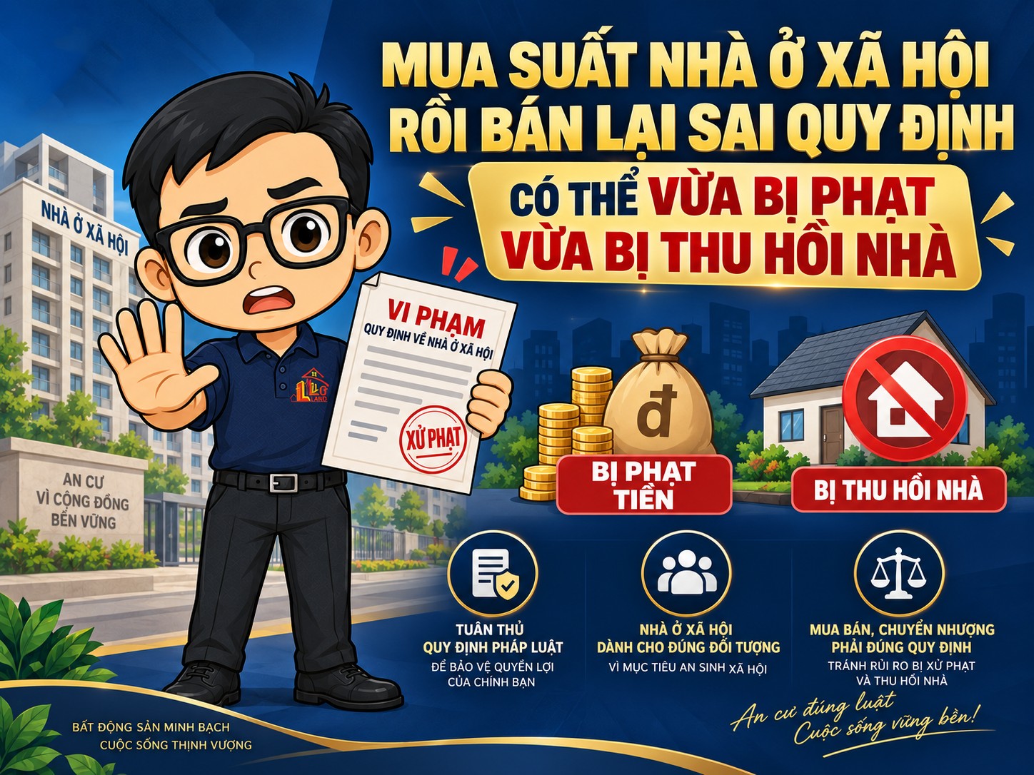 Hình Đại Diện Mua Suất NOXH Sẽ Bị Phạt