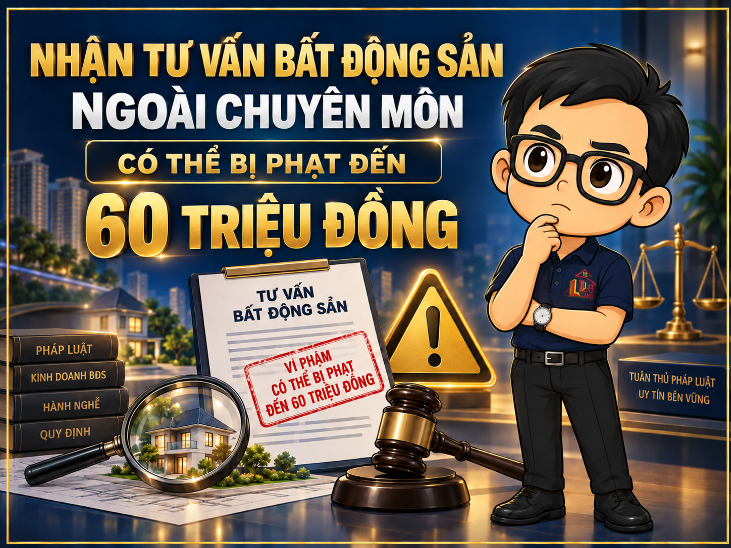 Hình Đại Diện Tư Vấn Bất Động Sản Trái Chuyên Môn, Phạt Đến 60 Triệu